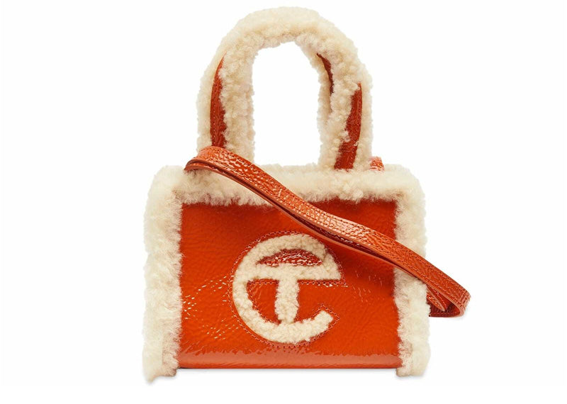 Telfar x Ugg Small Patent Leather Shopping  Bag