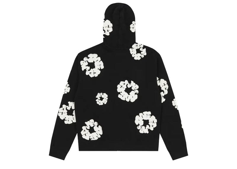 Denim Tears Cotton Wreath Zip Hoodie Black