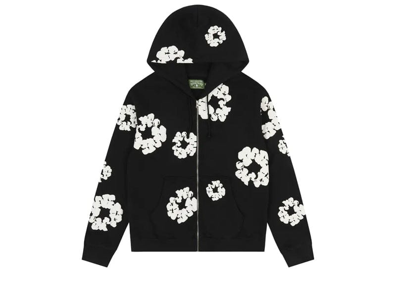Denim Tears Cotton Wreath Zip Hoodie Black