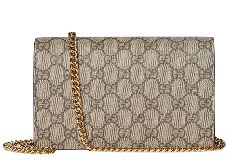 Gucci GG Marmont Petite Leather Wallet On Chain