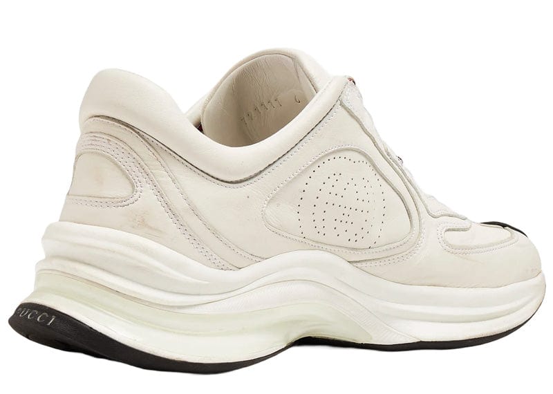 Gucci Run White Blue Red Interlocking G White Stripe Detail