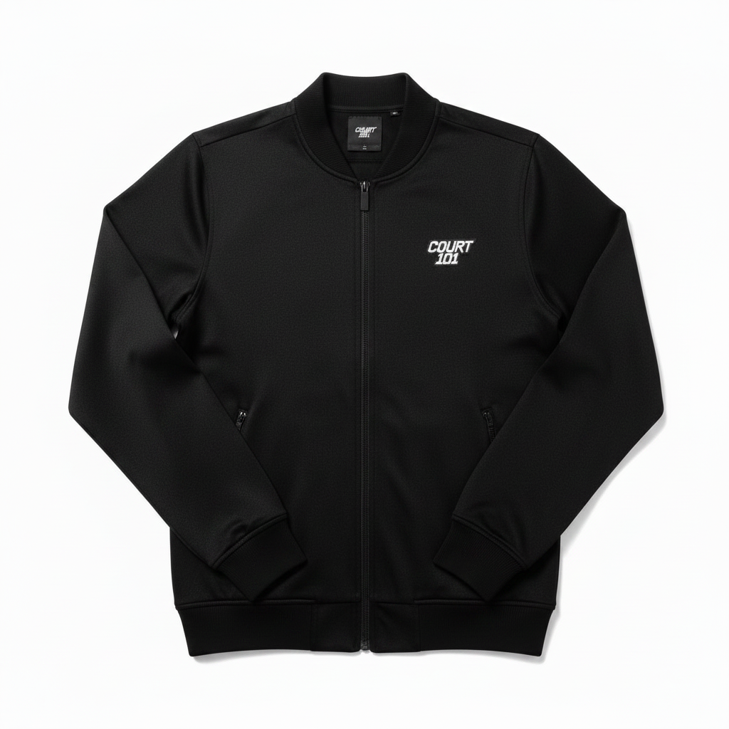 Court 101 Men's Bomber Jacket Black flat lay