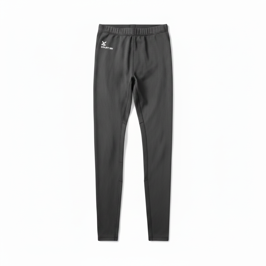 Court 101 Men's Compression Tights Charcoal flat lay