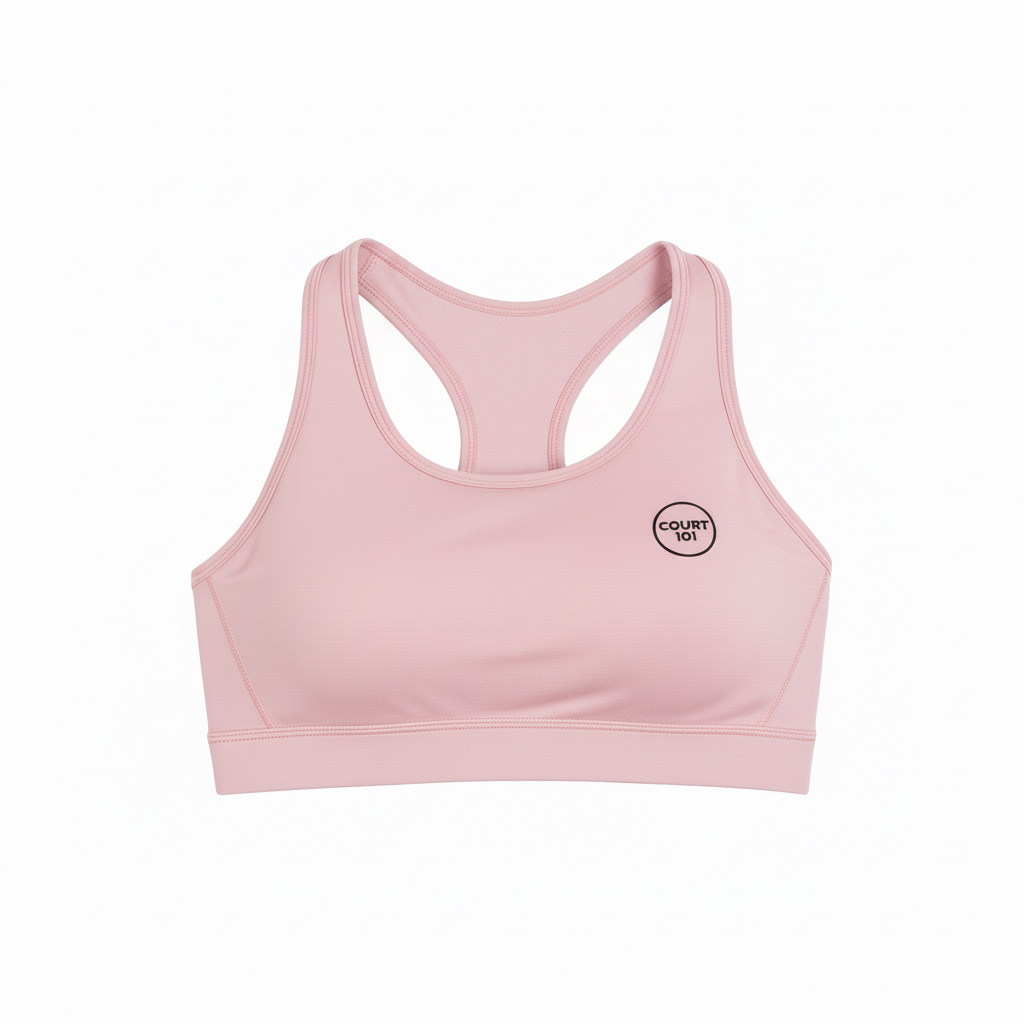 Court 101 Women's Sports Bra Baby Pink flat lay
