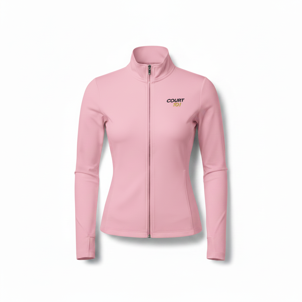 Court 101 Women's Track Jacket Baby Pink flat lay