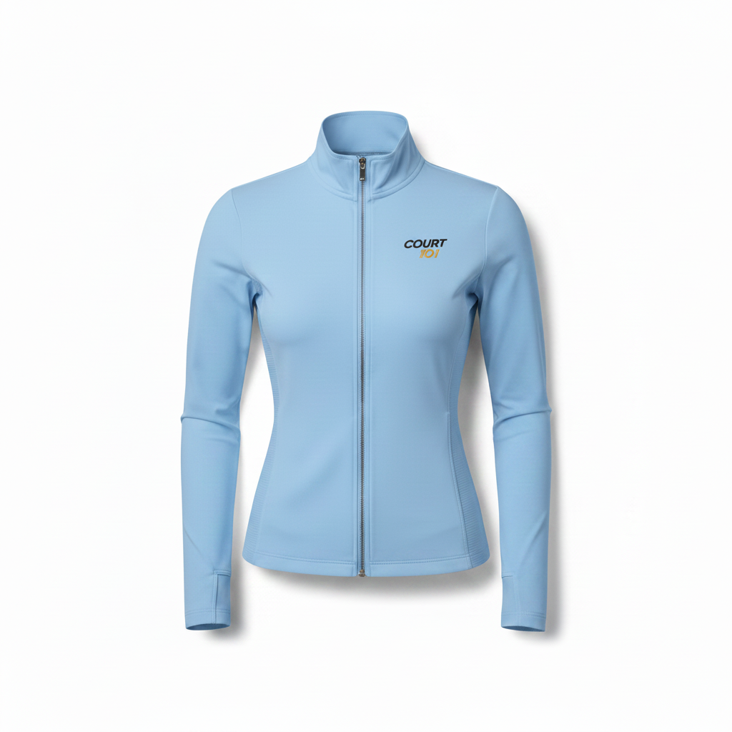Court 101 Women's Track Jacket Sky Blue flat lay