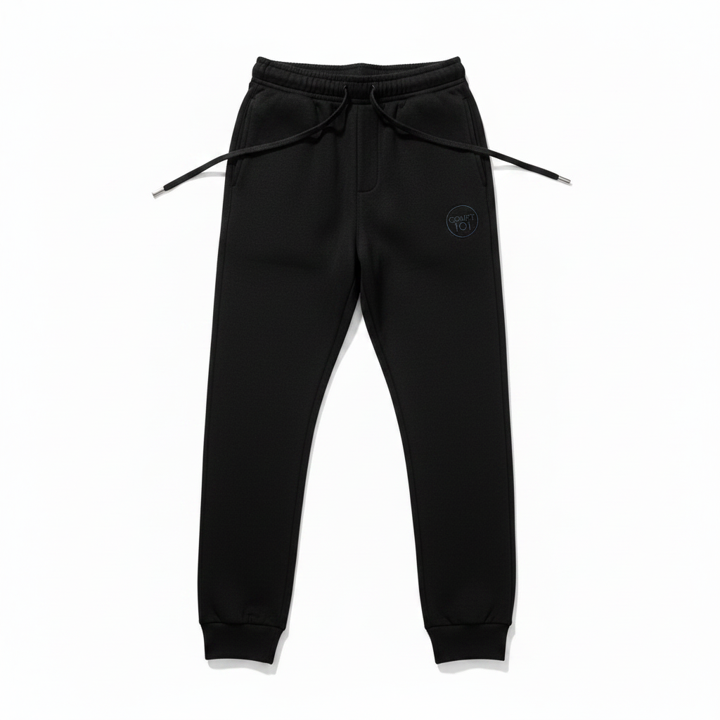 Court 101 Men's Sweatpants Black flat lay