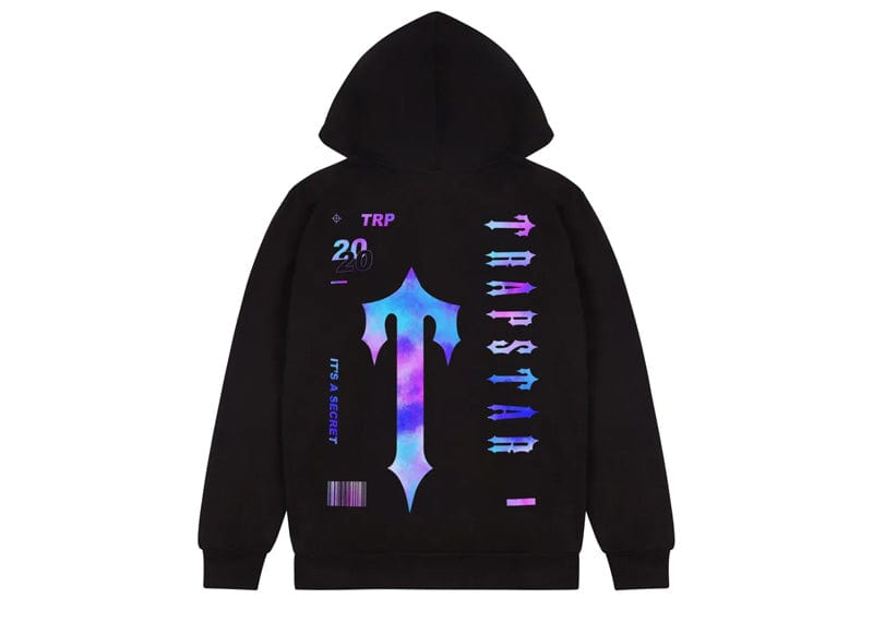 Trapstar Irongate T Trip Drip Hoodie Black Solar Eclipse